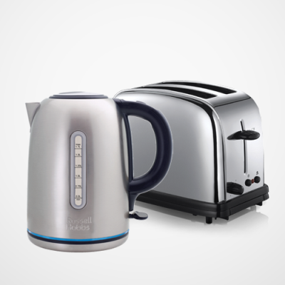 Russell Hobbs Kettle And 2 Slice Toaster Combo Silver image