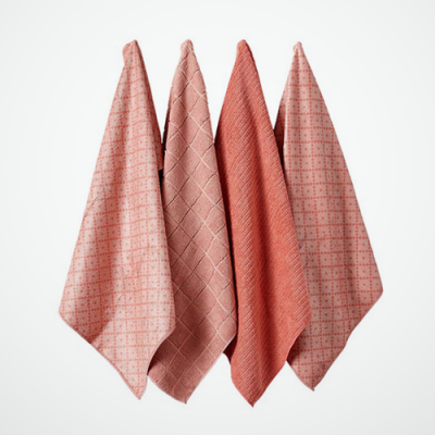 Microfibre 4pk Tea Towels Blush image