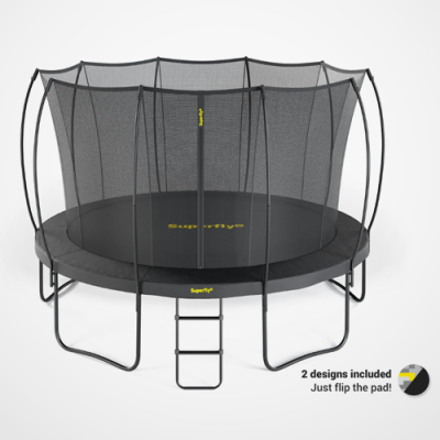 Superfly 12 Ft Trampoline With Safety Enclosure And Ladder image